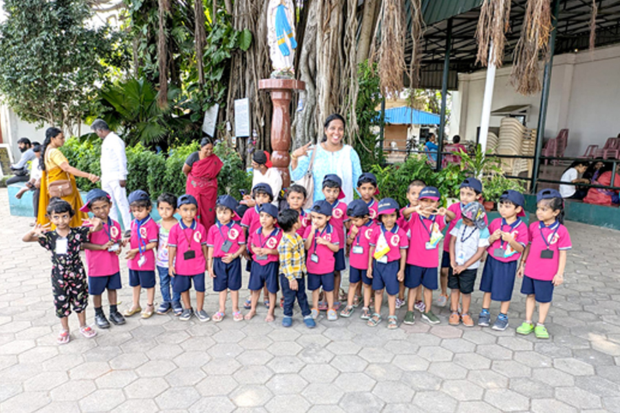 Child developing skills through educational play